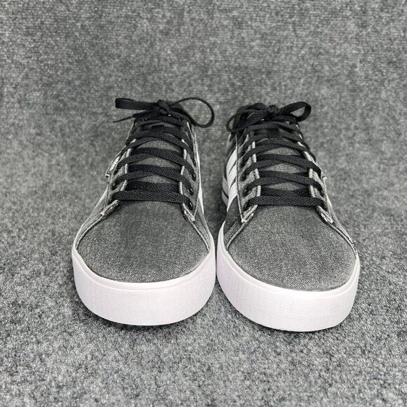 Adidas Daily 4.0 Shoes Mens 10.5 Grey Canvas Low Lace Up Retro Athletic Sneakers - Picture 2 of 11